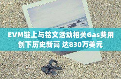 EVM链上与铭文活动相关Gas费用创下历史新高 达830万美元