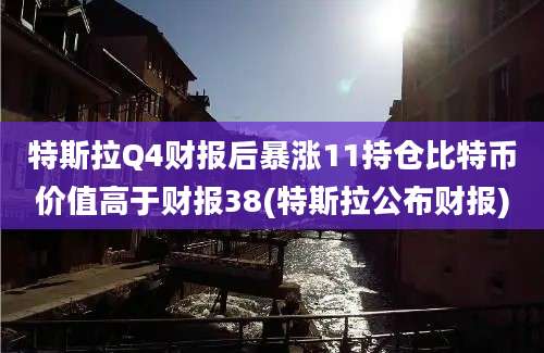 特斯拉Q4财报后暴涨11持仓比特币价值高于财报38(特斯拉公布财报)