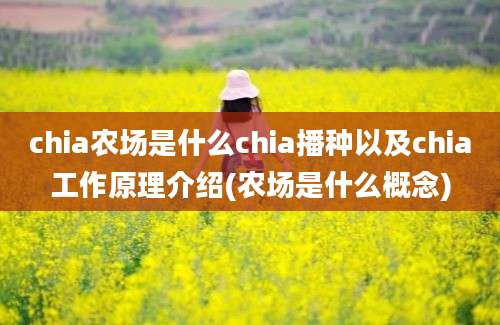 chia农场是什么chia播种以及chia工作原理介绍(农场是什么概念)