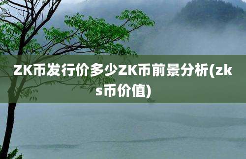 ZK币发行价多少ZK币前景分析(zks币价值)