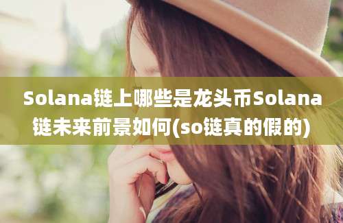 Solana链上哪些是龙头币Solana链未来前景如何(so链真的假的)