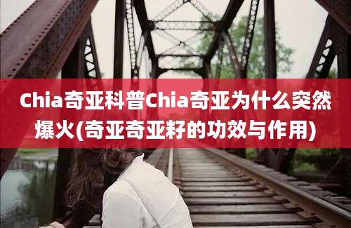 Chia奇亚科普Chia奇亚为什么突然爆火(奇亚奇亚籽的功效与作用)