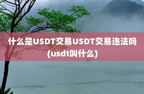 什么是USDT交易USDT交易违法吗(usdt叫什么)