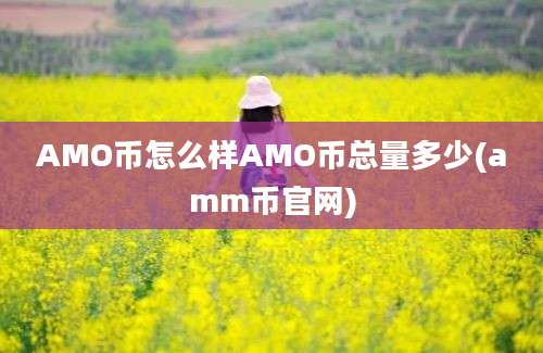 AMO币怎么样AMO币总量多少(amm币官网)