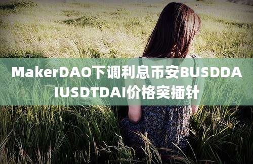 MakerDAO下调利息币安BUSDDAIUSDTDAI价格突插针