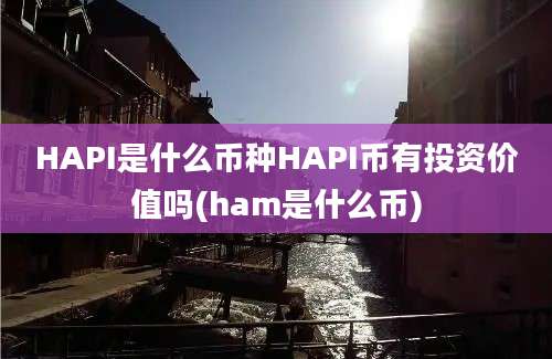 HAPI是什么币种HAPI币有投资价值吗(ham是什么币)