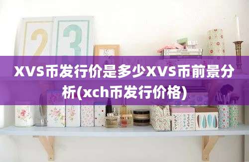 XVS币发行价是多少XVS币前景分析(xch币发行价格)