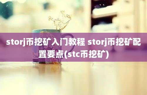 storj币挖矿入门教程 storj币挖矿配置要点(stc币挖矿)