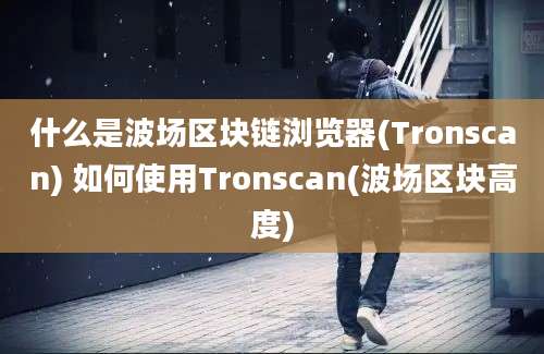 什么是波场区块链浏览器(Tronscan) 如何使用Tronscan(波场区块高度)