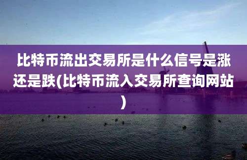 比特币流出交易所是什么信号是涨还是跌(比特币流入交易所查询网站)