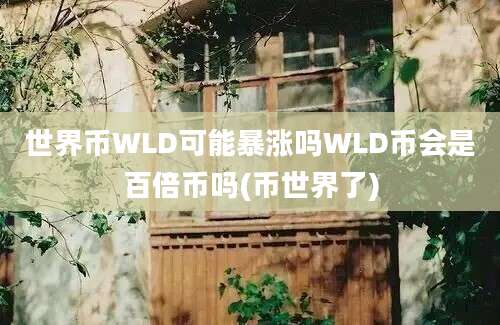 世界币WLD可能暴涨吗WLD币会是百倍币吗(币世界了)