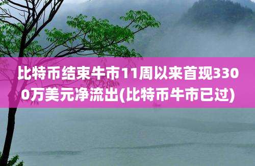 比特币结束牛市11周以来首现3300万美元净流出(比特币牛市已过)