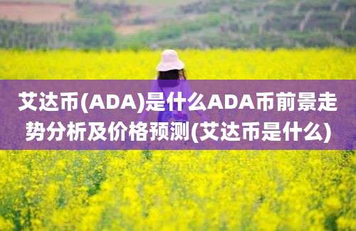 艾达币(ADA)是什么ADA币前景走势分析及价格预测(艾达币是什么)