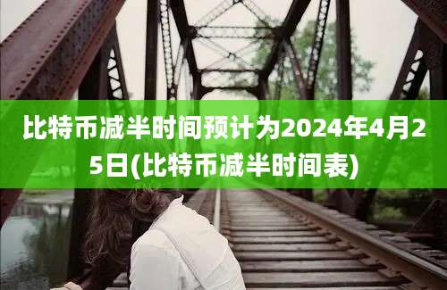 比特币减半时间预计为2024年4月25日(比特币减半时间表)