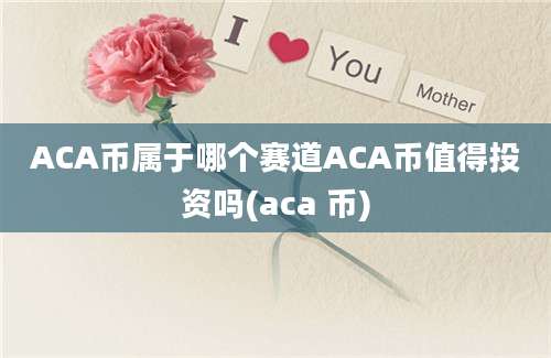 ACA币属于哪个赛道ACA币值得投资吗(aca 币)