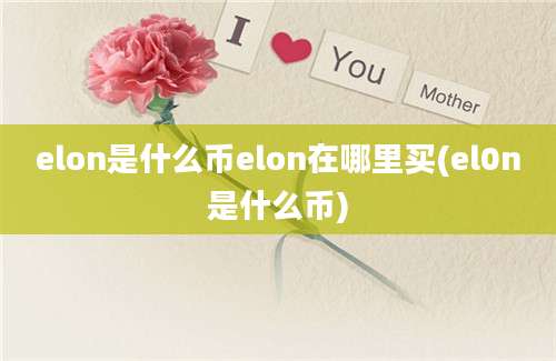 elon是什么币elon在哪里买(el0n是什么币)