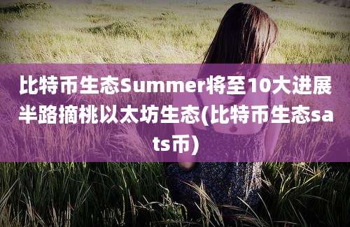 比特币生态Summer将至10大进展半路摘桃以太坊生态(比特币生态sats币)