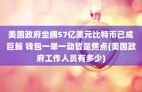 美国政府坐拥57亿美元比特币已成巨鲸 钱包一举一动皆是焦点(美国政府工作人员有多少)