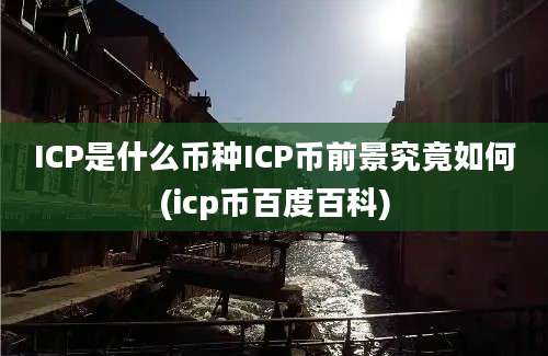 ICP是什么币种ICP币前景究竟如何(icp币百度百科)