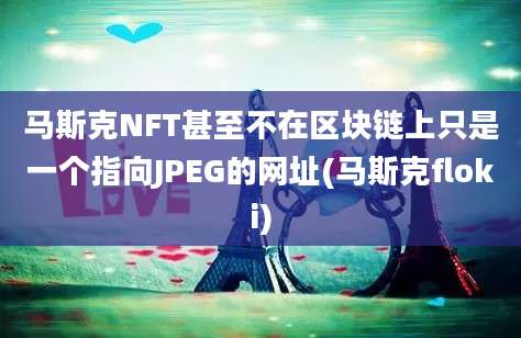 马斯克NFT甚至不在区块链上只是一个指向JPEG的网址(马斯克floki)