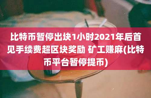 比特币暂停出块1小时2021年后首见手续费超区块奖励 矿工赚麻(比特币平台暂停提币)