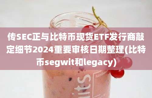 传SEC正与比特币现货ETF发行商敲定细节2024重要审核日期整理(比特币segwit和legacy)