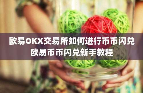 欧易OKX交易所如何进行币币闪兑欧易币币闪兑新手教程