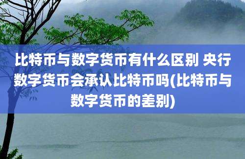 比特币与数字货币有什么区别 央行数字货币会承认比特币吗(比特币与数字货币的差别)