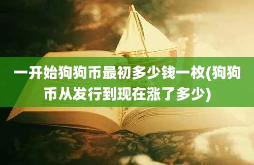 一开始狗狗币最初多少钱一枚(狗狗币从发行到现在涨了多少)