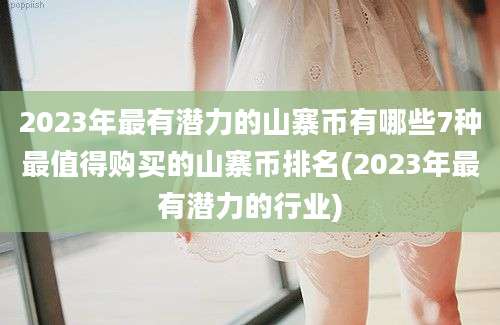 2023年最有潜力的山寨币有哪些7种最值得购买的山寨币排名(2023年最有潜力的行业)