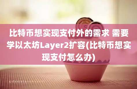 比特币想实现支付外的需求 需要学以太坊Layer2扩容(比特币想实现支付怎么办)