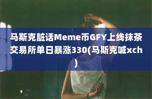 马斯克脏话Meme币GFY上线抹茶交易所单日暴涨330(马斯克喊xch)