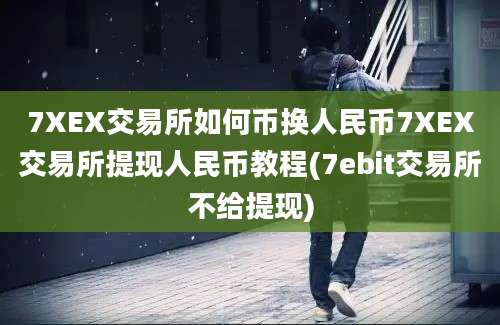 7XEX交易所如何币换人民币7XEX交易所提现人民币教程(7ebit交易所不给提现)