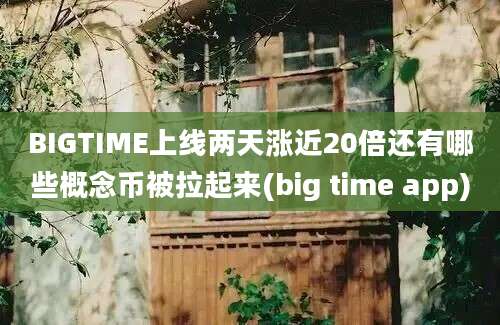 BIGTIME上线两天涨近20倍还有哪些概念币被拉起来(big time app)