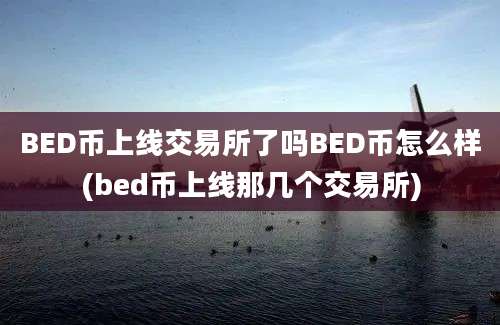 BED币上线交易所了吗BED币怎么样(bed币上线那几个交易所)