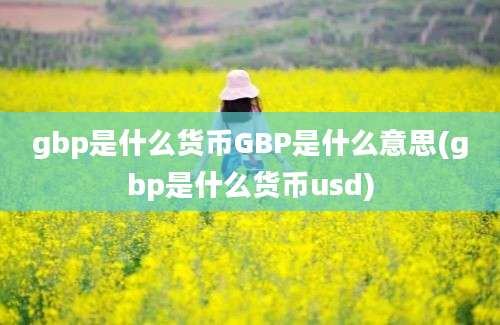 gbp是什么货币GBP是什么意思(gbp是什么货币usd)