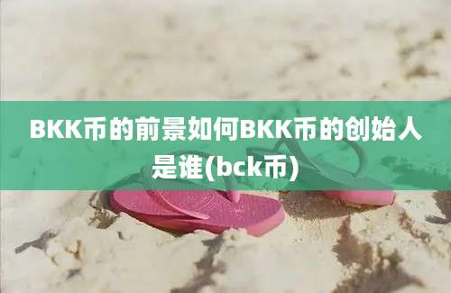 BKK币的前景如何BKK币的创始人是谁(bck币)