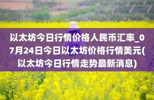 以太坊今日行情价格人民币汇率_07月24日今日以太坊价格行情美元(以太坊今日行情走势最新消息)