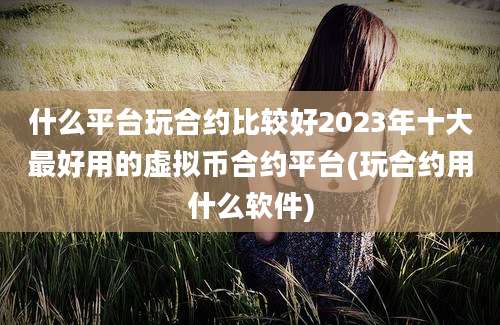 什么平台玩合约比较好2023年十大最好用的虚拟币合约平台(玩合约用什么软件)