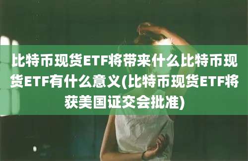 比特币现货ETF将带来什么比特币现货ETF有什么意义(比特币现货ETF将获美国证交会批准)