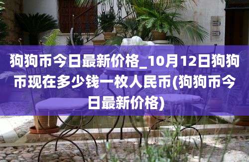 狗狗币今日最新价格_10月12日狗狗币现在多少钱一枚人民币(狗狗币今日最新价格)