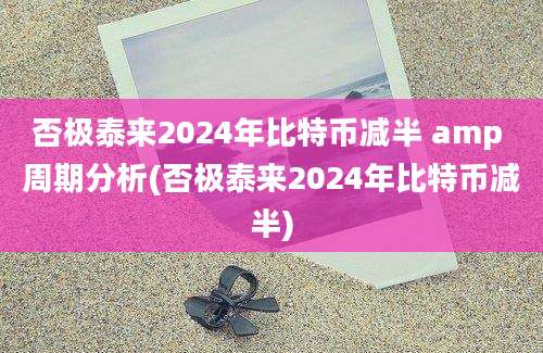 否极泰来2024年比特币减半 amp 周期分析(否极泰来2024年比特币减半)