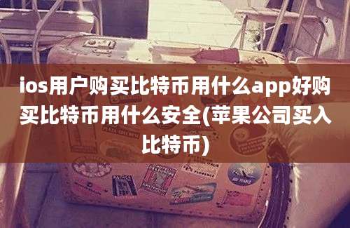 ios用户购买比特币用什么app好购买比特币用什么安全(苹果公司买入比特币)