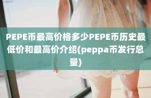 PEPE币最高价格多少PEPE币历史最低价和最高价介绍(peppa币发行总量)