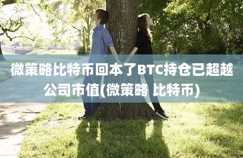 微策略比特币回本了BTC持仓已超越公司市值(微策略 比特币)